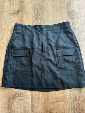 LOFT Black Skirt with Structured Waistband